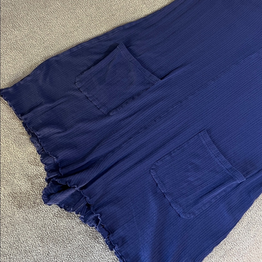 Pact - Dreamy Blue Pointelle Ribbed Sleep Romper - Size XL - Picture 9 of 14